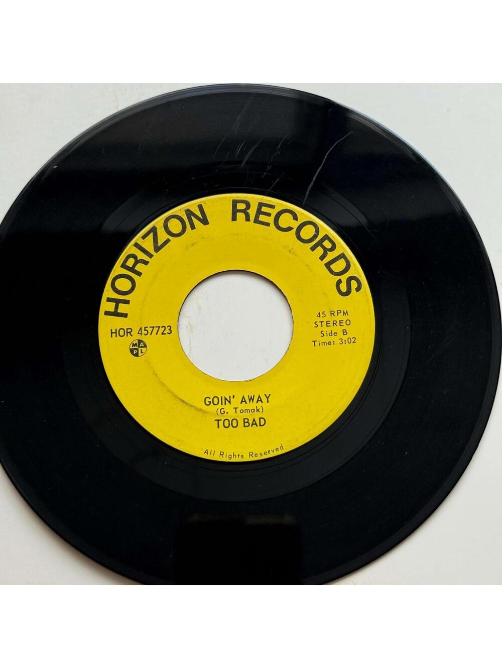 Too Bad - Calendar Girl/Goin' Away 45rpm VG+ R22